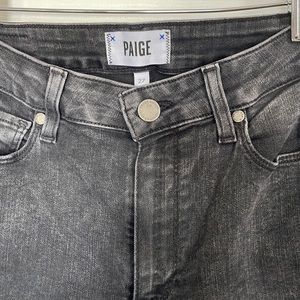 Paige faded black skinny jeans